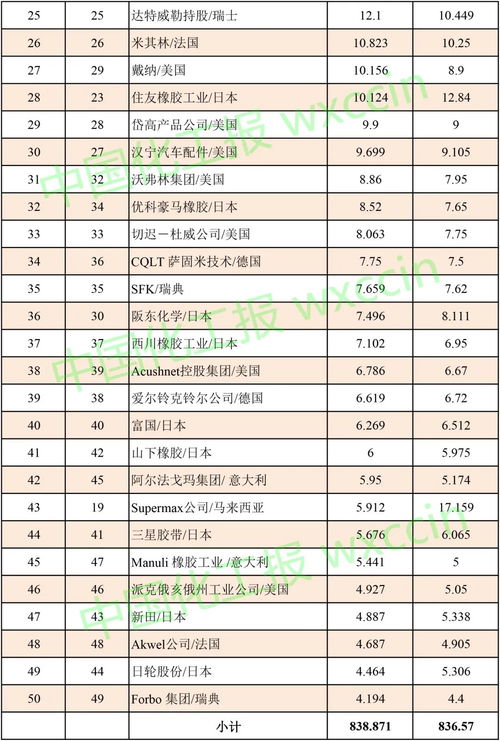 我国两家企业跻身全球非轮胎橡胶制品50强，信用评级服务彰显企业实力