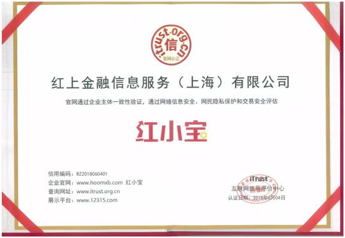 红小宝荣膺互联网信用AAA级企业，企业信用评级服务再树典范